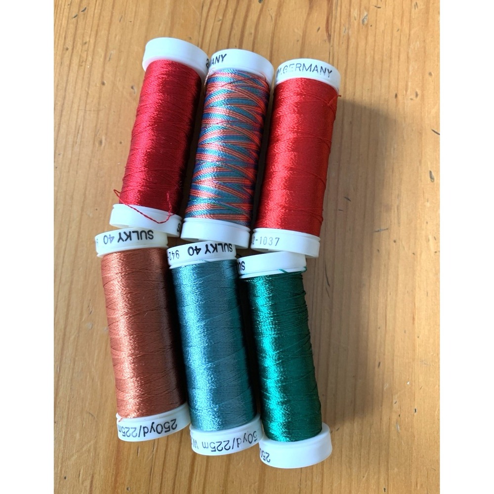 Sulky‎ 40 Wt. Embroidery Thread Lot of 4 NEW + 2 Partial
